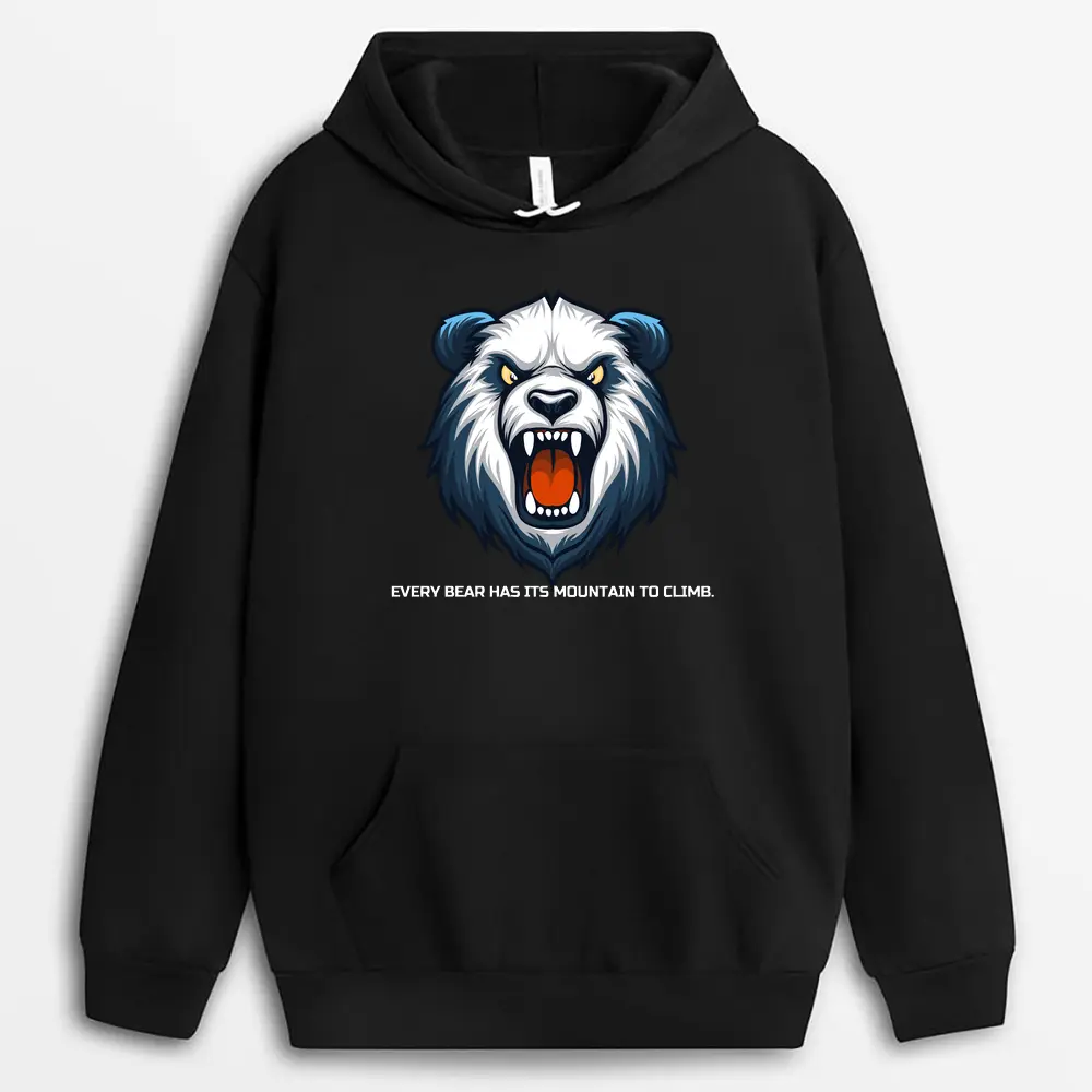 Every Bear Has Its Mountain To Climb Geumxtee Hoodie - Black