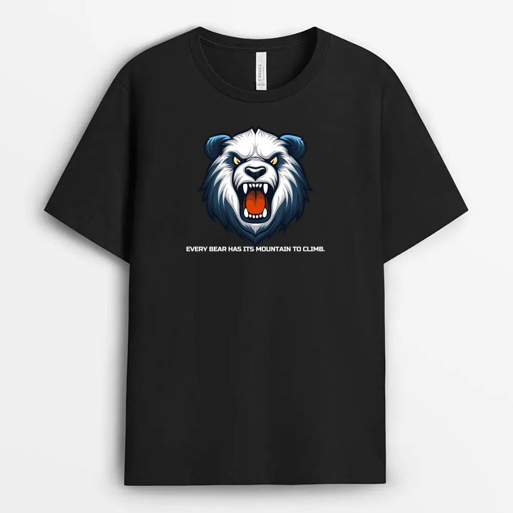 Every Bear Has Its Mountain To Climb Geumxtee T-Shirt - Black