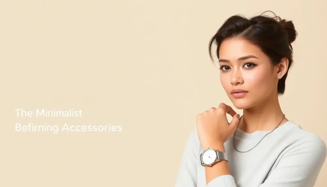 Elegant minimalist accessories uplift a simple look.